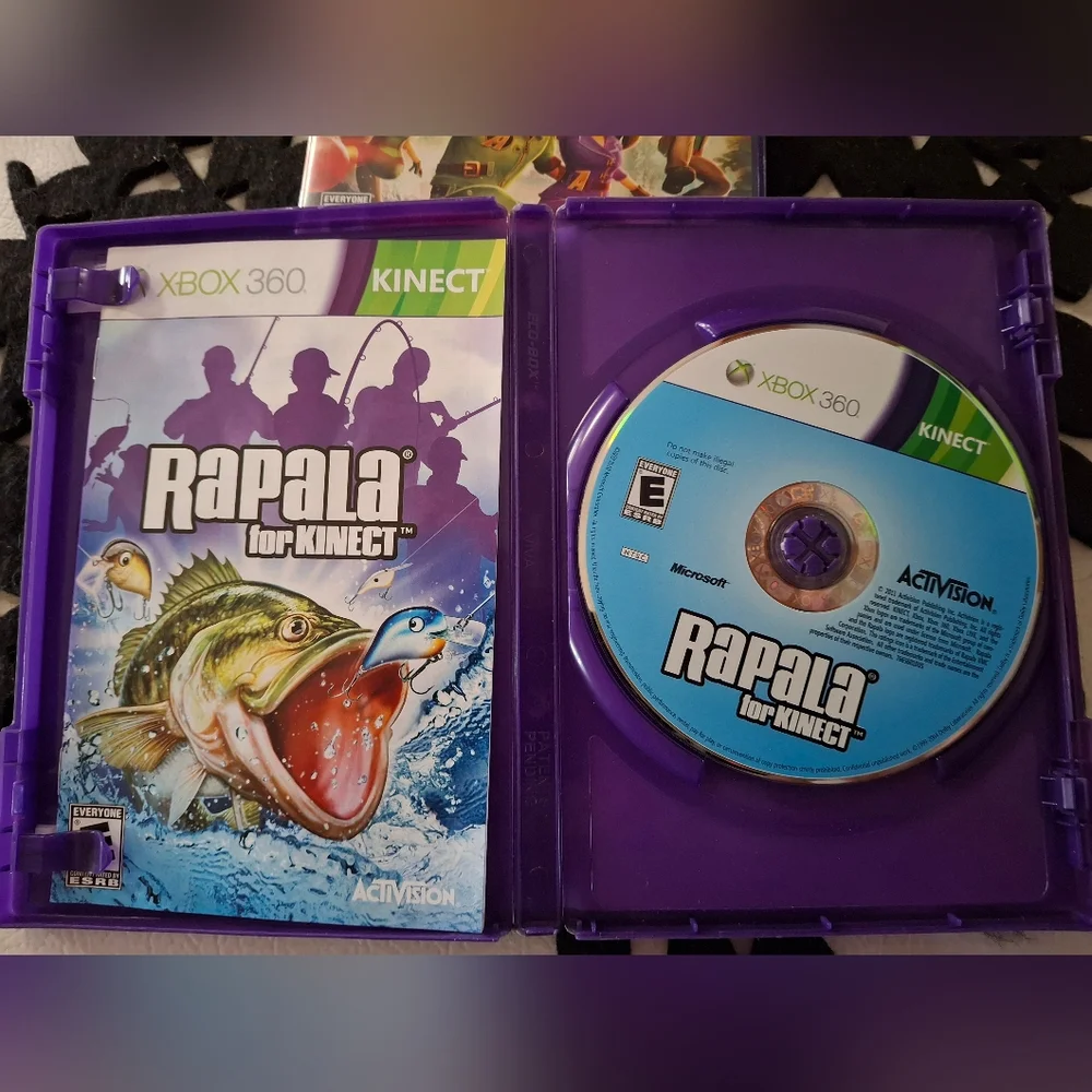 Microsoft Xbox 360 Kinect Adventures & Rapala Games